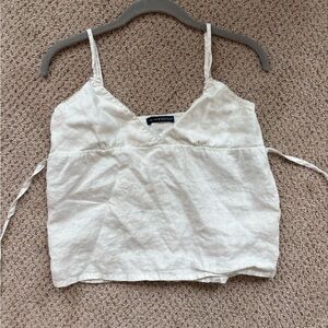 Brandy Melville Cream Camisole Top unworn with a tie in the back